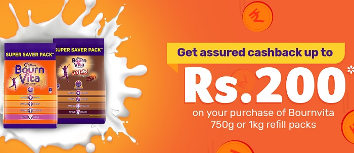 India Desire : Cadbury Amazon Voucher Offer: Get Rs 50 To Rs 200 Amazon Gift Voucher On Purchase of Cadbury Bournvita